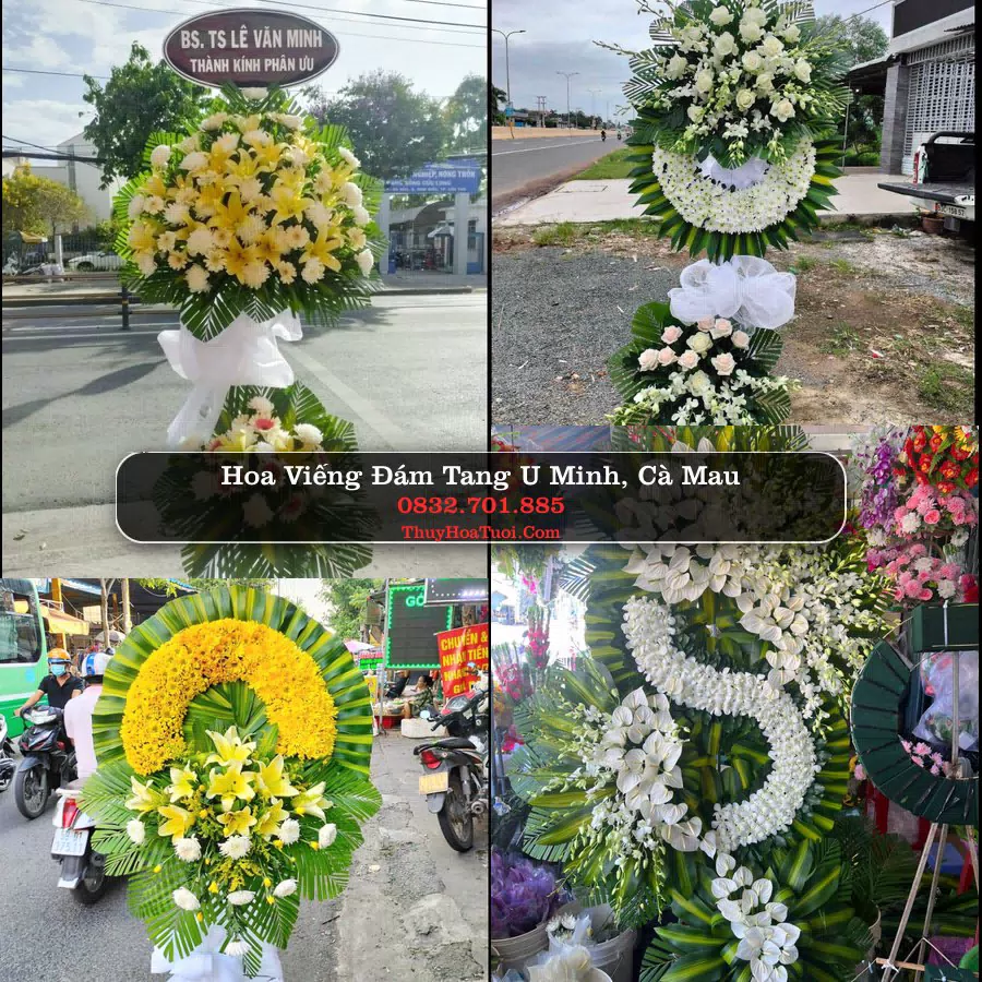Kệ hoa tang lễ giao tại U Minh, Cà Mau