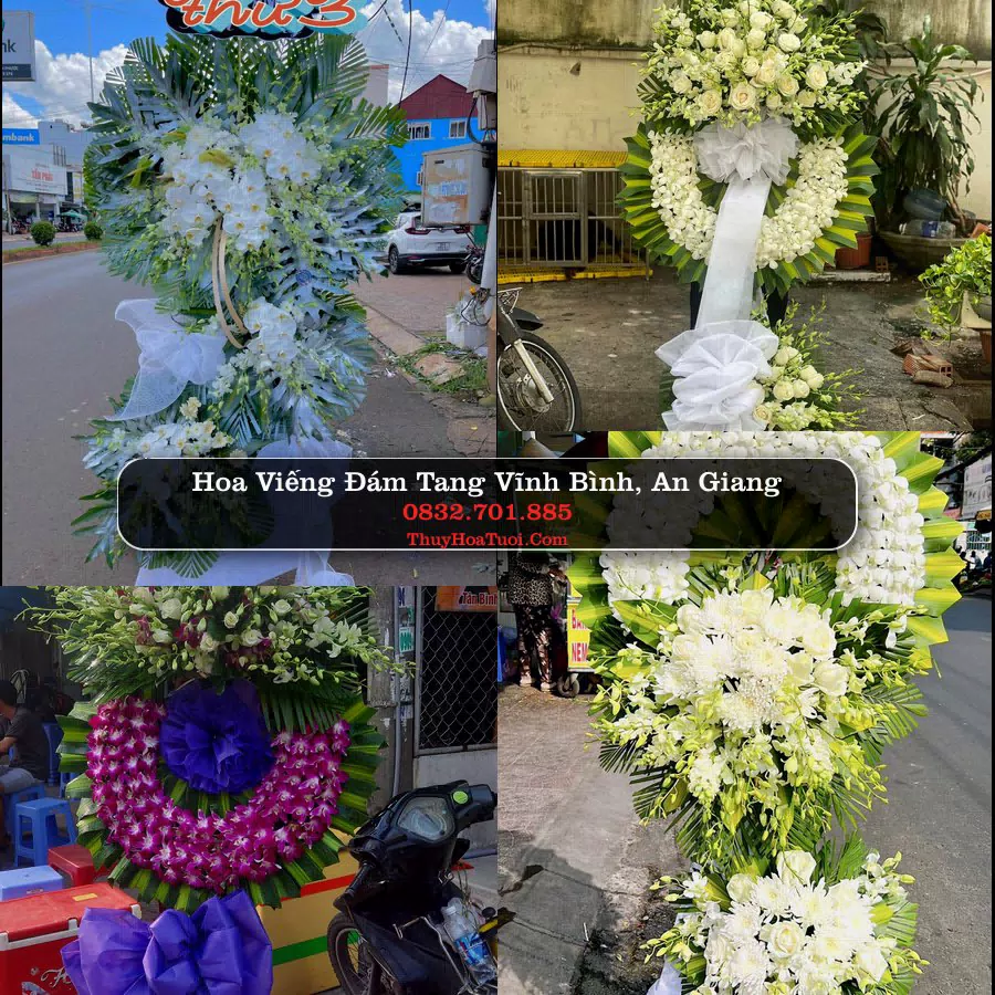 Vòng hoa chia buồn Vĩnh Bình, An Giang - ThuyHoaTuoi.Com
