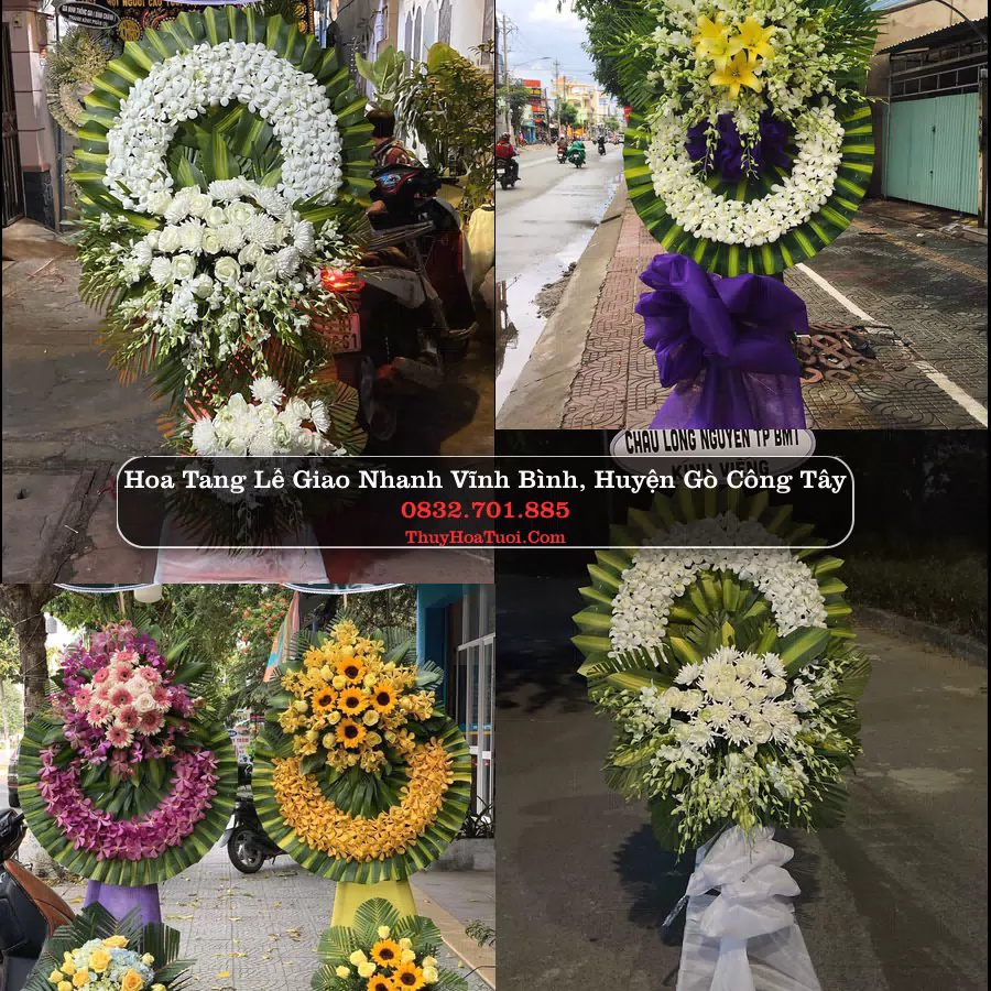Vòng hoa chia buồn Vĩnh Bình - ThuyHoaTuoi.Com