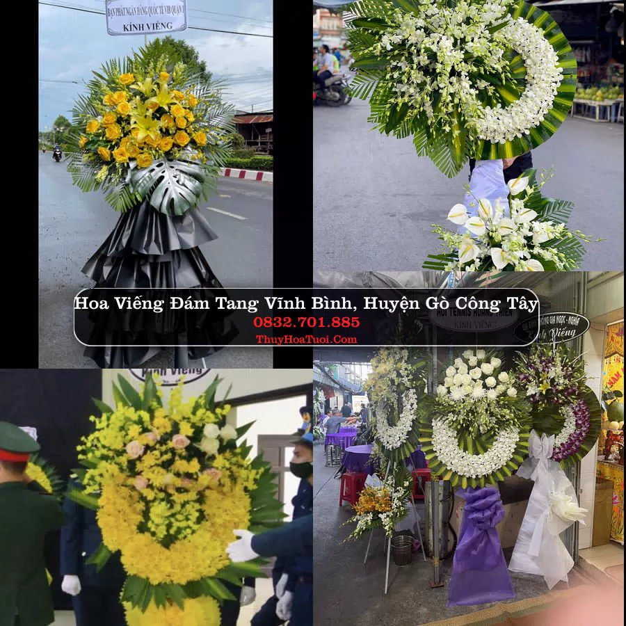 Kệ hoa tang lễ giao tại Vĩnh Bình, Tiền Giang
