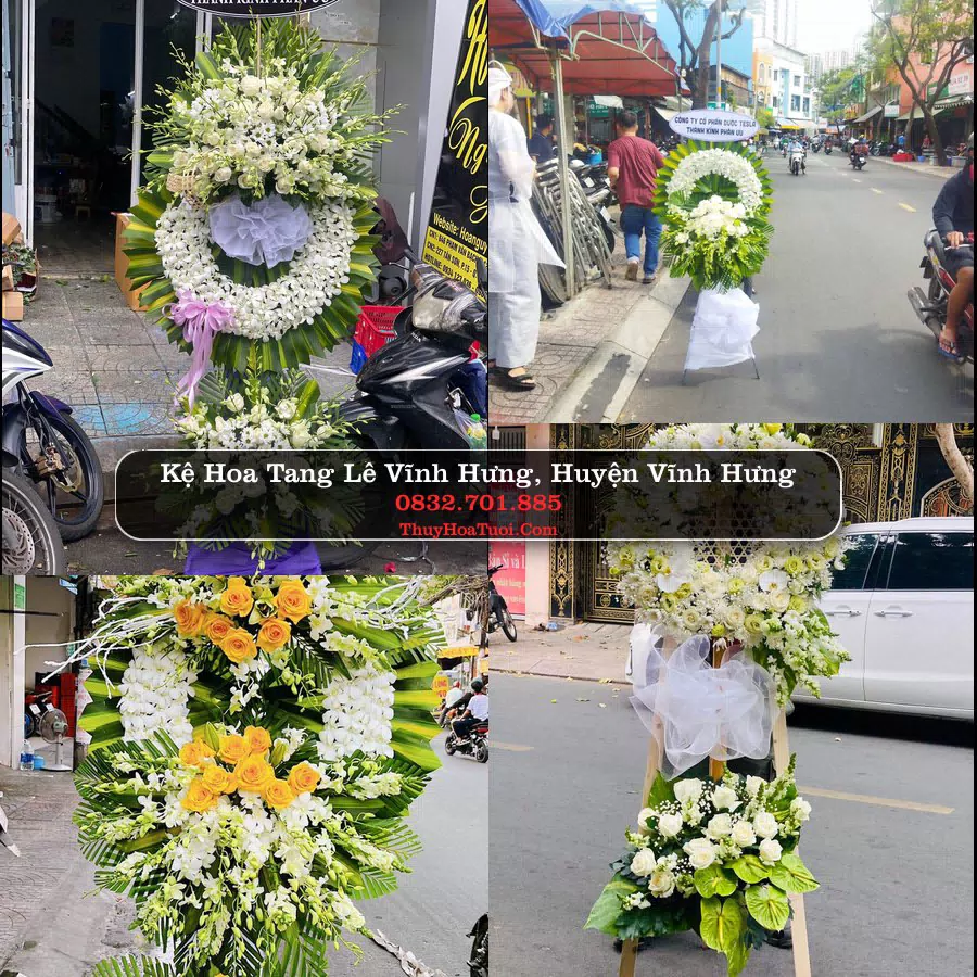 Kệ hoa tang lễ giao tại Vĩnh Hưng, Long An