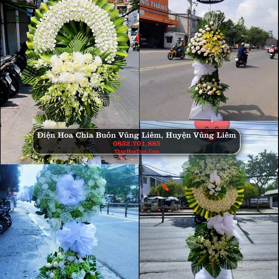 Vòng hoa chia buồn Vũng Liêm - ThuyHoaTuoi.Com