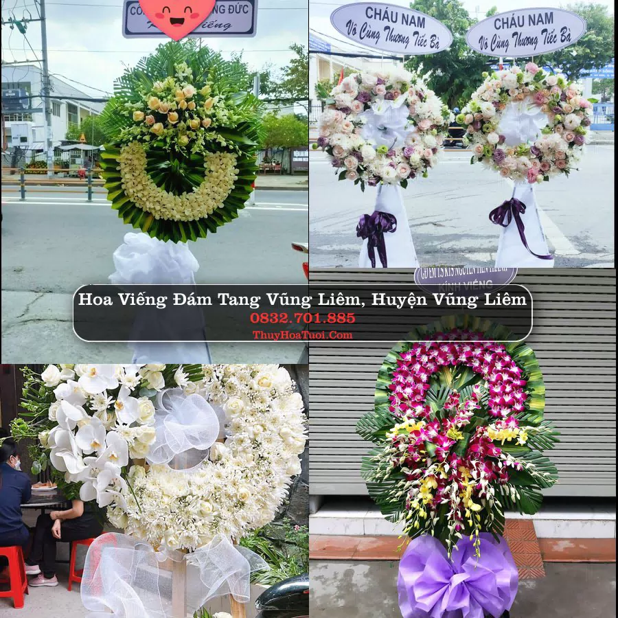 Kệ hoa tang lễ giao tại Vũng Liêm, Vĩnh Long