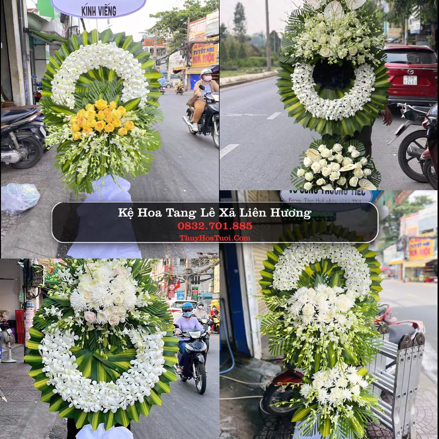 Vòng hoa chia buồn Xã Liên Hương - ThuyHoaTuoi.Com