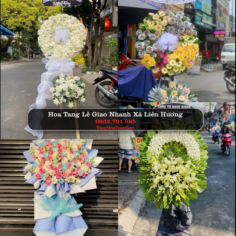 Kệ hoa tang lễ giao tại Xã Liên Hương, Lâm Đồng