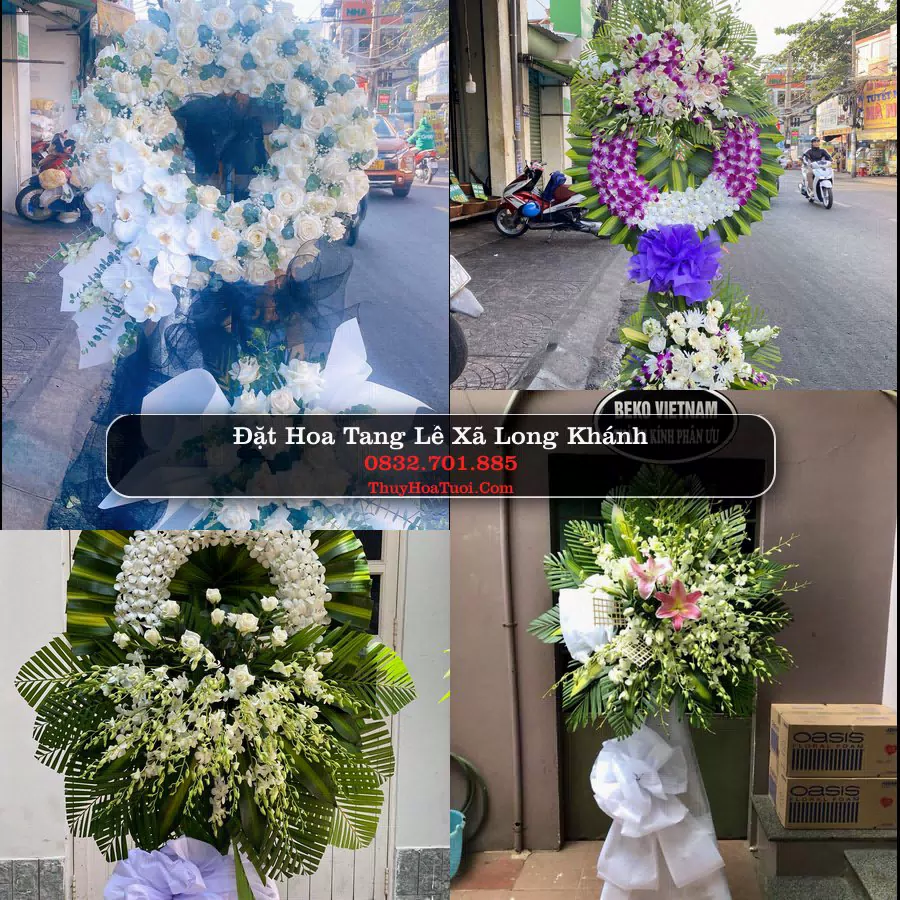 Kệ hoa tang lễ giao tại Xã Long Khánh, Đồng Tháp