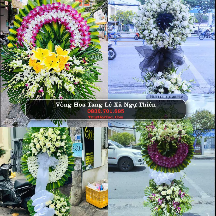 Vòng hoa chia buồn Xã Ngự Thiên - ThuyHoaTuoi.Com
