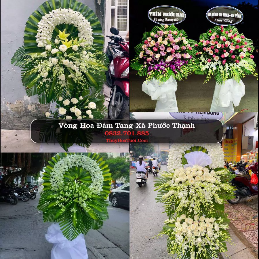 Vòng hoa chia buồn Xã Phước Thạnh - ThuyHoaTuoi.Com