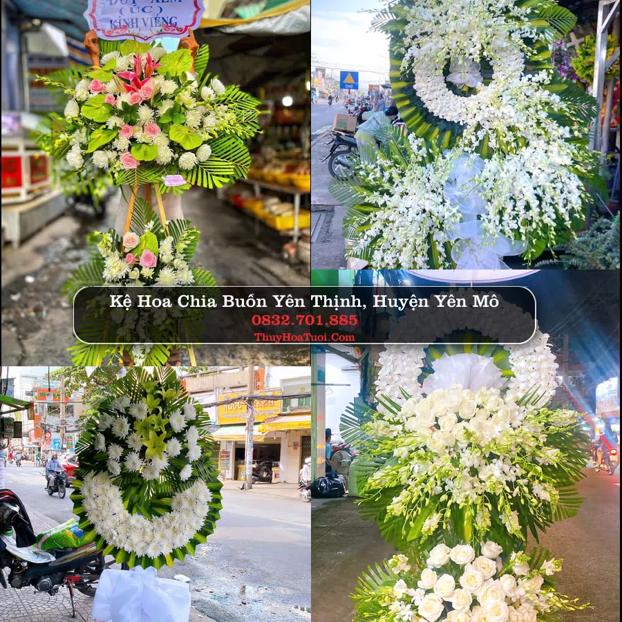 Vòng hoa chia buồn Yên Thịnh, Yên Mô - ThuyHoaTuoi.Com