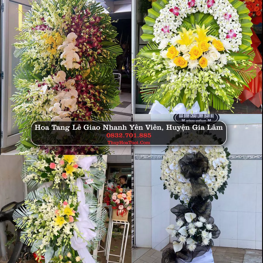 Vòng hoa chia buồn Yên Viên - ThuyHoaTuoi.Com