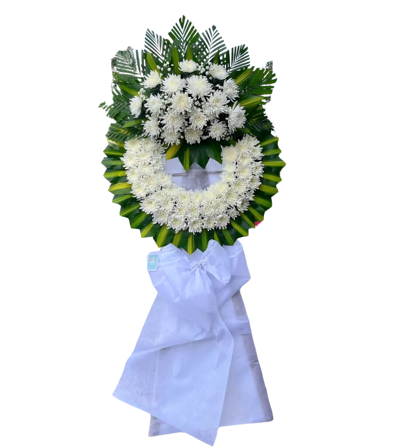 Vòng Hoa Viếng Cúc Trắng