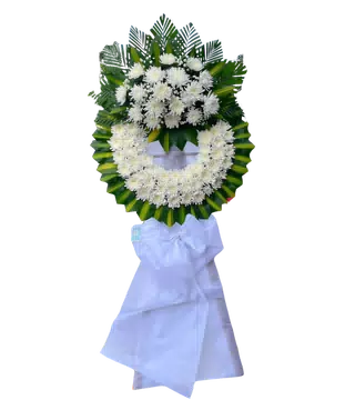 Vòng Hoa Viếng Cúc Trắng