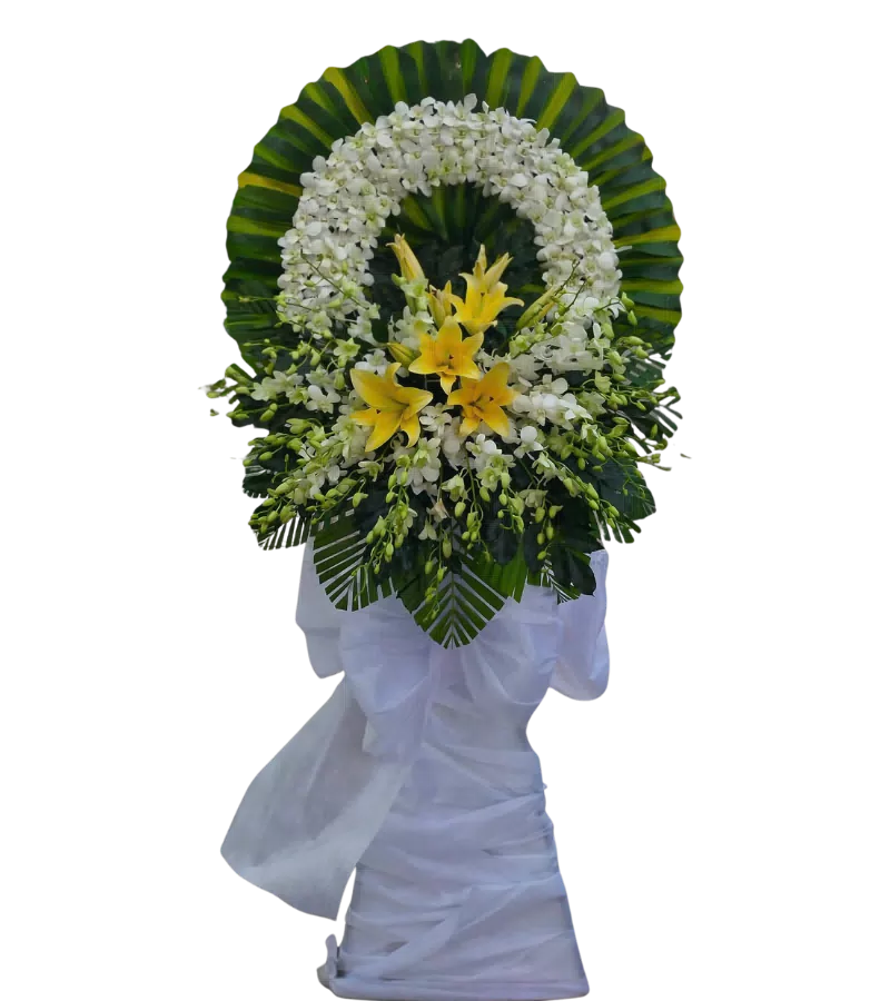 Vòng Hoa Viếng Đám Tang 1 Tầng